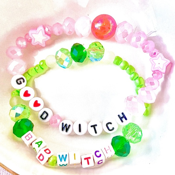 BUY1GET1FREE matching good bad witch Wicked Wizard of Oz friendship bracelet set - Picture 5 of 8